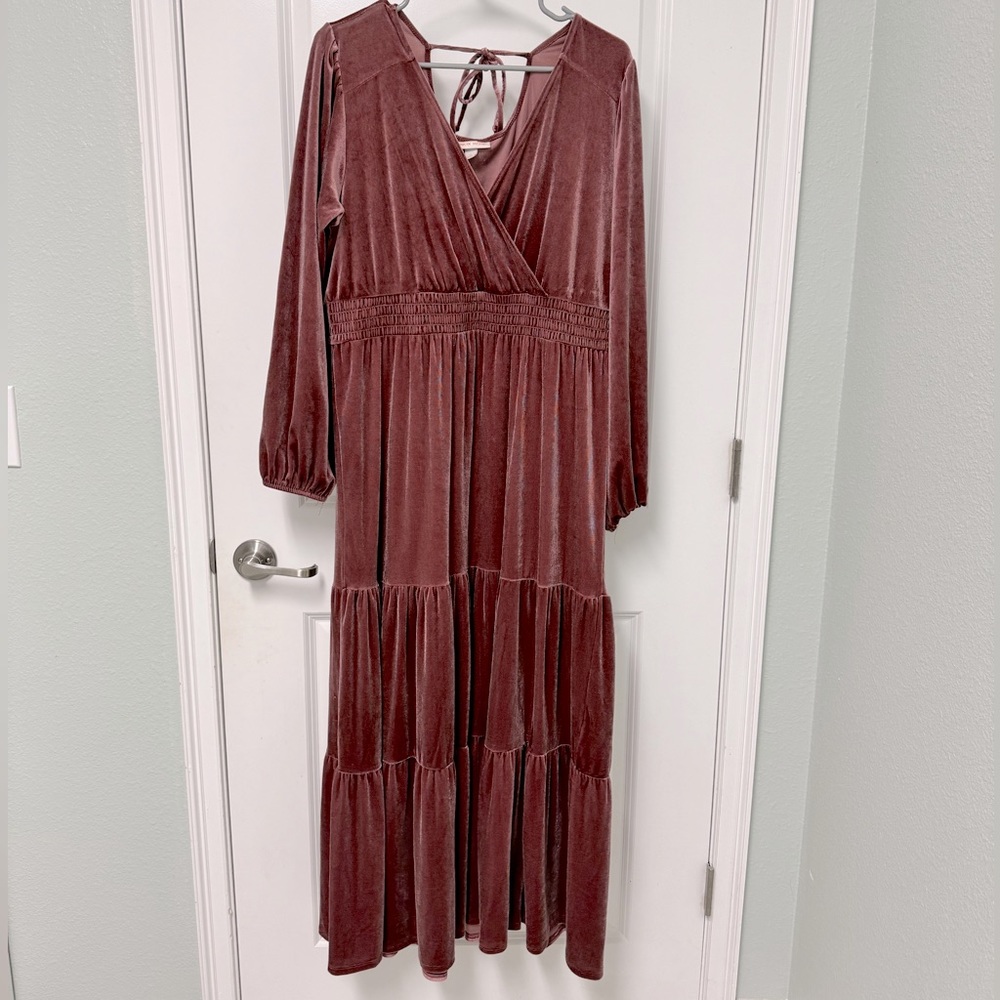 Knox Rose crushed Velvet dress